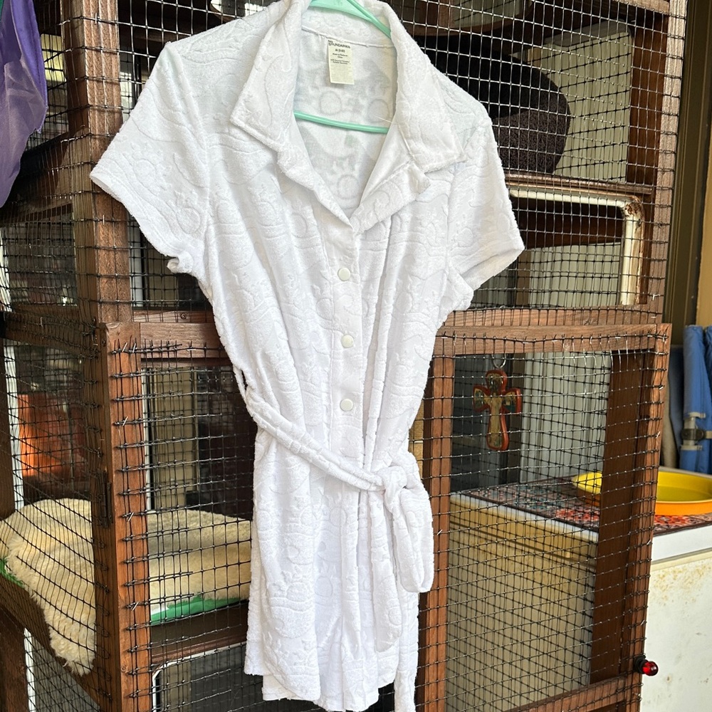 No Boundaries White Terry Romper
